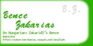 bence zakarias business card